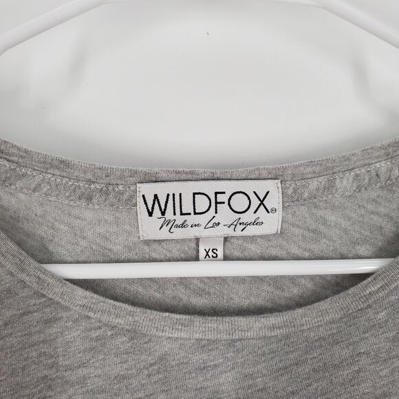 Wildfox Stay Creepy Grey Oversized Short Sleeve Tee Shirt - Picture 5 of 7